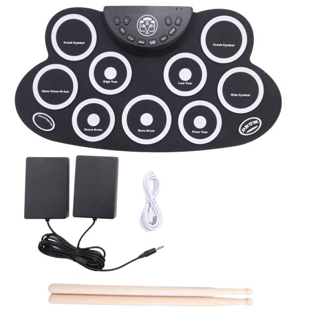 Hand Roll Tambor Eletrônico Portátil para Exterior - Acessórios de Percussão para Músicos