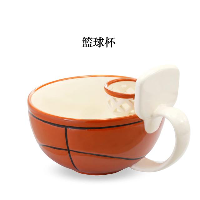 Caneca Criativa de Cerâmica com Design Abstrato para Café e Leite - Presente Personalizado para Amantes de Esportes