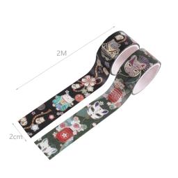 Fita adesiva larga Washi, fitas decorativas, rótulo, papel planejador, artesanato para planejadores de festas, jornal, decoração, 12pcs - Image 6