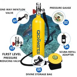 Equipamento de mergulho autônomo Máscara de snorkel Equipamento para mergulhador Mini tanque de oxigênio Dispositivo de respiração subaquática de cilindro - Image 3