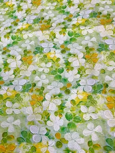 Tecidos de Algodão Clover Digital para DIY: Popeline Pintura a Óleo em 145x50cm, 60s para Saia e Artesanato