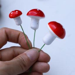 Miniaturas de Cogumelo Artificial Mini Resina, Paisagem Do Jardim De Fadas, Artesanato De Terrário De Musgo, Micro Decoração De Paisagem Em Vaso, 20Pcs - Image 5
