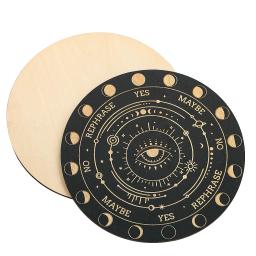 Placa De Pêndulo De Madeira Para Meditação De Cura, Sim Ou Não Placa De Mistério, Mensagem Planchette, Mats Suprimentos, Presente - Image 3