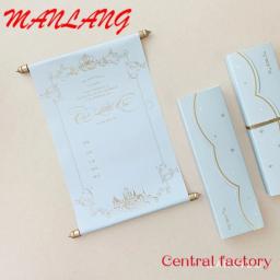 Handmade Scroll casamento convites cartão, design personalizado, luxo, elegância - Image 4