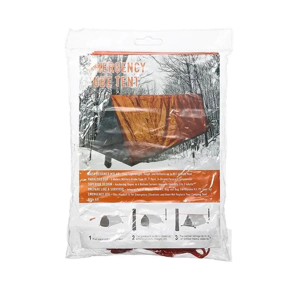 Tenda tubo impermeável para caminhadas ao ar livre e camping, Survival Shelter, cobertores de emergência, Survival Gear, 2 pessoas - Image 1
