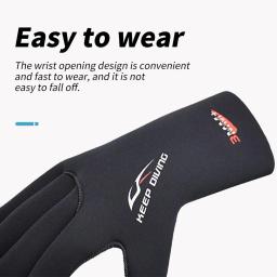 Luvas de mergulho em neoprene, manter aquecido, mergulho, surf, caiaque, canoagem, pesca submarina, esqui, natação, esporte aquático, 3mm - Image 2