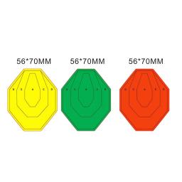 Mini tiro alvos para IPSC IDPA, padrões vermelho verde amarelo colorido, 160 contagens, 20 folhas - Image 3