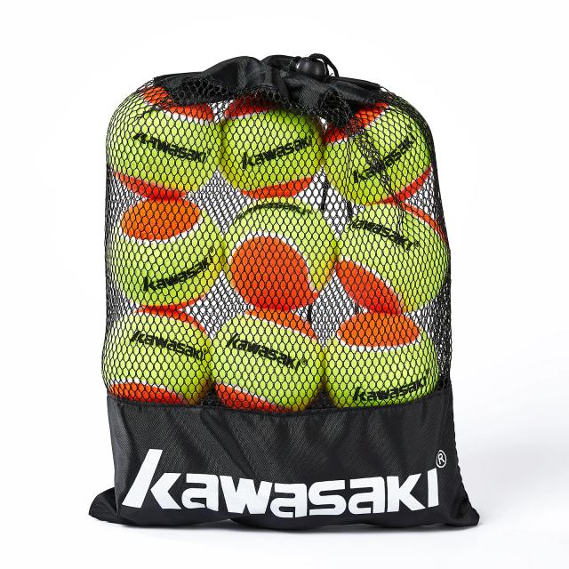 Bolas de Beach Tennis Kawasaki com Alta Elasticidade e Resistência ao Impacto - Pacote com 12 Unidades
