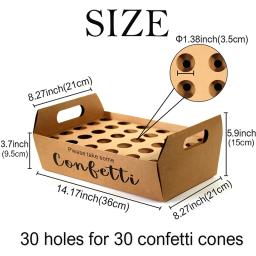 Cones de confete personalizados para casamento, bandeja de flores secas, suporte de pétalas, cone de papel, decoração de festa, bandeja de pétalas 100% naturais - Image 6