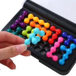 Contas de pirâmide mágica para crianças, presentes de brinquedo Montessori, jogo 3D, pensamento educacional e lógico, transformar rapidamente, QI, 120 desafio - Image 2