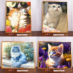 Animais de estimação cão pré-impresso 11ct ponto cruz bordado kit completo tricô artesanato costura hobby fio pacote diferente - Image 1