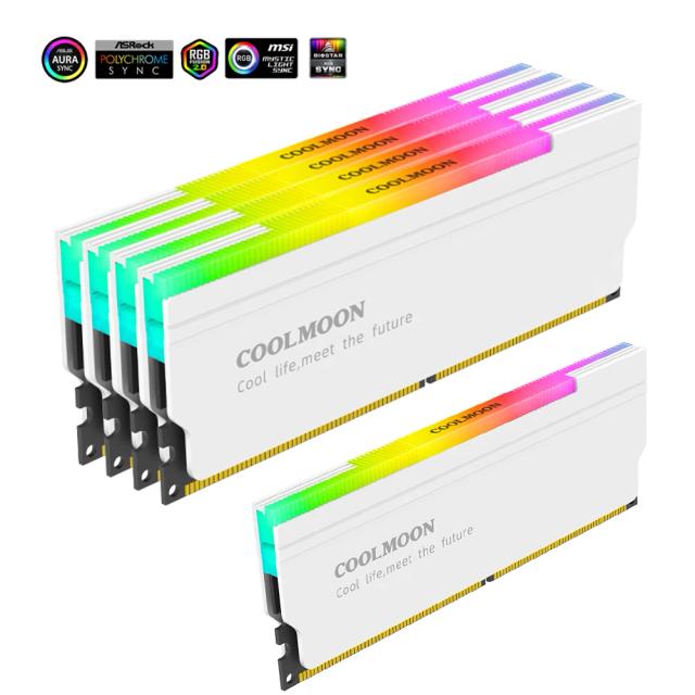 COOLMOON Dissipador de Calor RAM ARGB Aura Sync DDR4 DDR3 5V 3PIN