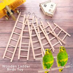 Escada De Madeira Swing Scratcher, Escada De Escalada, Hamsters, Papagaio Brinquedos, Pet Supplies - Image 2