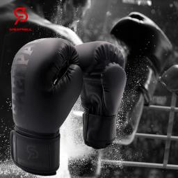 Luvas de treinamento de boxe luvas de proteção de mão respirável material durável luvas de competição muay thai luvas de soco 8 10 12 14 16 - Image 1