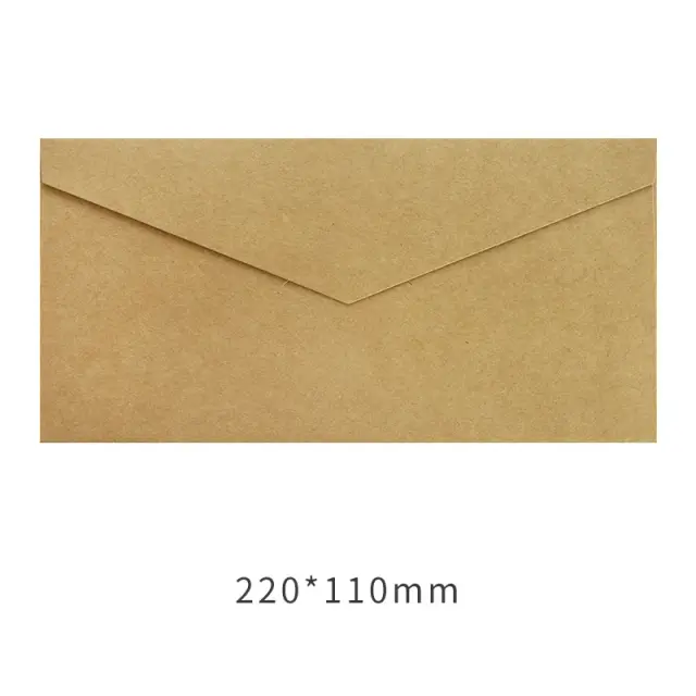 Pacote com 50 Envelopes Vintage Kraft 22x11cm com Selo de Cera para Convites de Casamento e Cartões Festivos