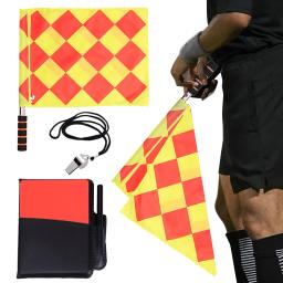 Kit Bandeira Árbitro com Caderno Apito e Lápis, Cartões Vermelhos e Amarelos, Esportes, Futebol - Image 3
