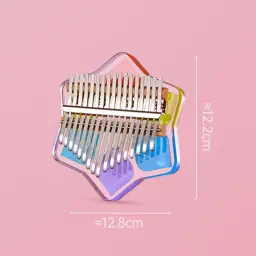 Mini Polegar Piano com Caixa de Música, 17Teclas, Portátil, Instrumento Musical, Desenhos Animados, Bonito, Kalimba, Presente - Image 6