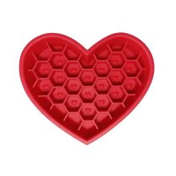 Alimentador De Cão De Silicone Em Forma De Amor, Aprimorado O ritmo de refeição, Tigela de comida para gato, Alimentador Anti-Asfixia com Ventosa - Image 1