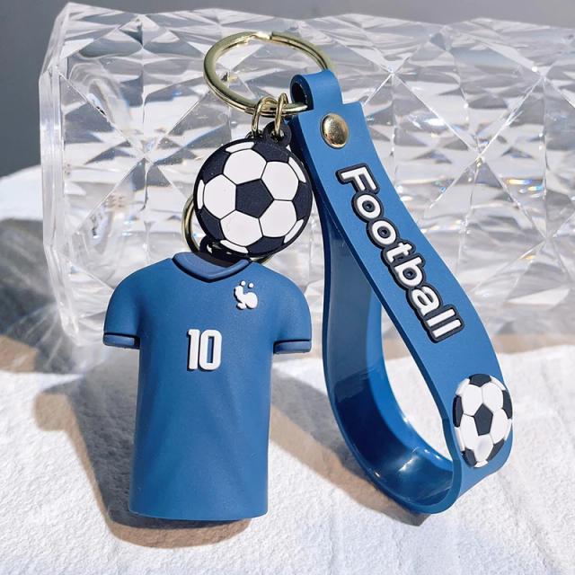 Chaveiro 3D em Silicone de Camisa de Futebol com Ídolos Ronaldo, Neymar e Mbappé - Presente Perfeito para Fãs de Esporte