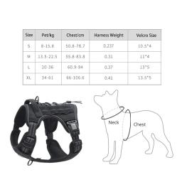 Arnês tático para cães grandes, No Pull, Arnês de estimação ajustável, Refletivo K9, Treinamento Fácil Controle, Colete de Serviço Militar - Image 6