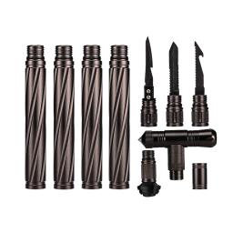Outdoor Fold Trekking Pole, Walking Stick, Hiking Stick, Camping, Autodefesa, Segurança, Multi-Funcional, Home Rod, Ferramenta de Sobrevivência - Image 1