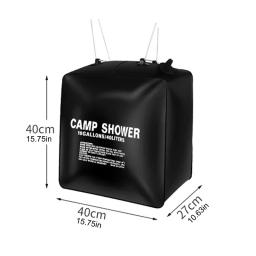 Sacos de água 40l cabeça de chuveiro energia solar aquecimento rápido acampamento saco de chuveiro acampamento pesca caminhadas balde armazenamento água pacote banho - Image 6
