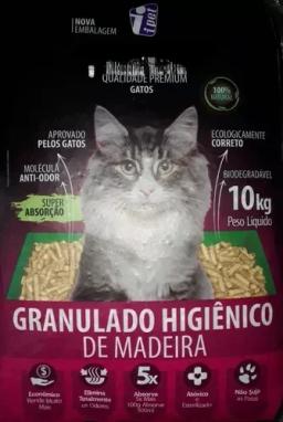 Granulado de Madeira Higiênico para Gatos, 10kg x 2, Lixo Sanitário para Gato com Acessórios para Alimentos de Hamster e Coelho - Image 2