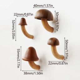 Madeira Magnetic Frigorífico Ímãs, 3D Bonito Forma Cogumelo, Frigorífico Adesivo, Mensagem, Foto Ganchos, Artesanato Decoração, 1Pc - Image 6
