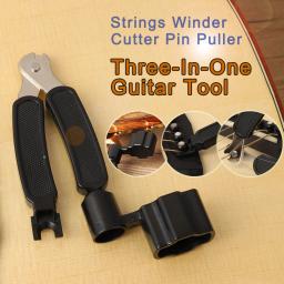 3 em 1 ferramenta de guitarra corda winder cortador de cordas pin extrator conjunto de ferramentas de guitarra multifunções acessórios de guitarra - Image 1