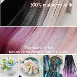 100% Mulberry fio de seda para arte popular antiga artesanato veludo flor cocar floral cabelo tranças de seda fios - Image 1
