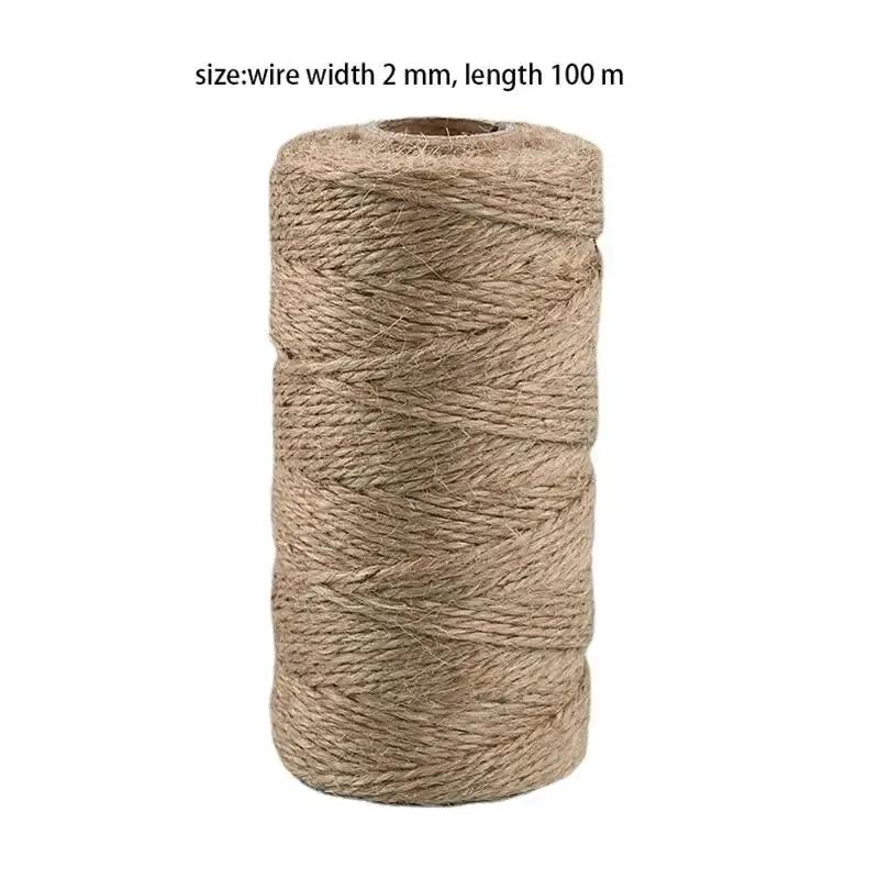 Corda de juta para DIY Craft Decoração, Twine String, Hemp Cord, Embrulho, 109 jardas, 1Pc - Image 1