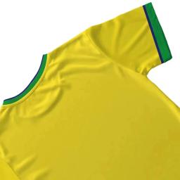 Camisa masculina da equipe de futebol do Brasil, camiseta gola O, camisa extragrande, manga curta, estampa 3D, seleção da bandeira brasileira, roupas masculinas - Image 3