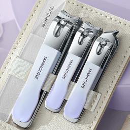 Profissional Nail Clippers Conjunto com Rotativa Bolsa de Couro, Aparador, Pedicure Cuidados Ferramentas, Manicure Presente, Home Care, Novo, 4 Pcs - Image 4