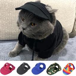Boné de beisebol com orifícios para pet, chapéu protetor solar ao ar livre para cachorro, acessórios para preparação de cães, chapéu de sol - Image 3