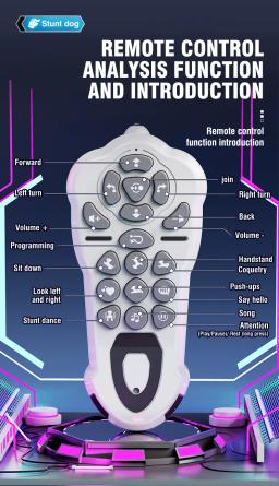 2 em 1 controle remoto inteligente robô cão eletrônico dublê comando programável toque-sense música música crianças brinquedos para meninos - Image 6