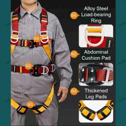 Five Point High Altitude Work Safety Harness, Cinto De Segurança De Corpo Inteiro, Treinamento De Escalada Ao Ar Livre, Equipamento De Proteção De Construção - Image 3