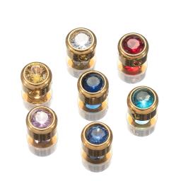Stainless Steel Zircon Encantos para Fazer Jóias, Pingentes com Buraco, Colar, Pulseira, Brincos de Natal, DIY, 6mm, 10Pcs - Image 6