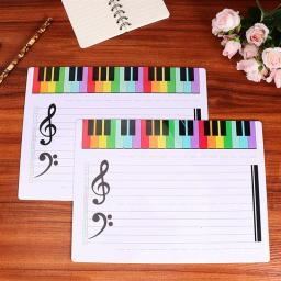 Quadro portátil com teclado apagável, placa de ensino, branco, música, mesa de funcionários, piano, notação desktop, ferramenta de ensino - Image 4