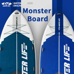 Waterlive monster board 15 "surfe inflável sup multiplayer equipe prancha 32kg super grande área esportes de lazer água - Image 3