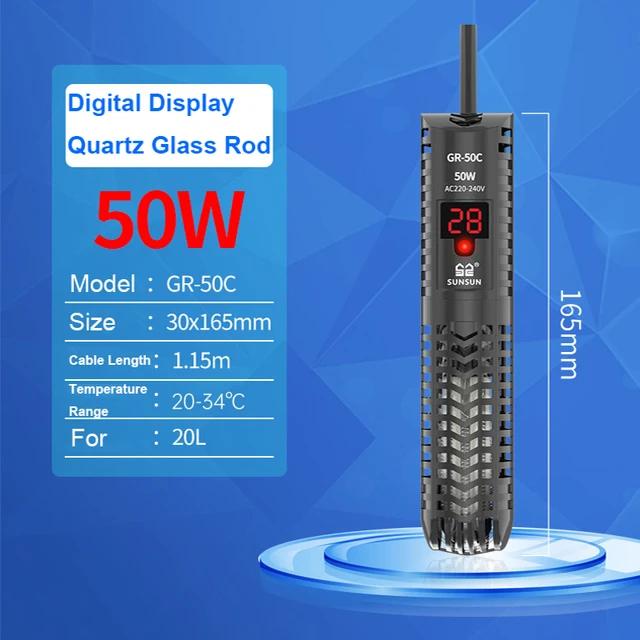 Aquecedor De Vidro De Quartzo Submersível De Aquário, Aquário, Haste De Aquecimento Digital, Controle De Temperatura Constante, Display LCD, 220V, 100W, 200W - Image 1