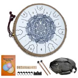 Mini Steel Tongue Drum for Kids, Taiko Drum, Percussão Profissional, Zen Drum, Chinês Drum, 15 Notes, 13 Polegada, Acessórios - Image 5