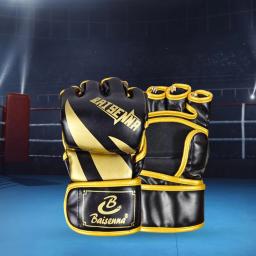 Luvas de mma metade dedo sparring grappling artes marciais esporte luvas de proteção engrenagem karate luta luva pontapé luvas de boxe - Image 2