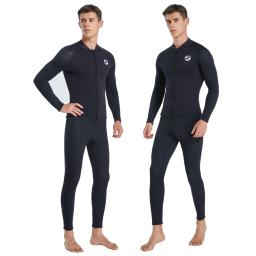 Novo terno de mergulho profissional dos homens à prova de frio quente 3mm neoprene calças superiores dividir terno masculino grosso wading natação surf wetsuit - Image 3