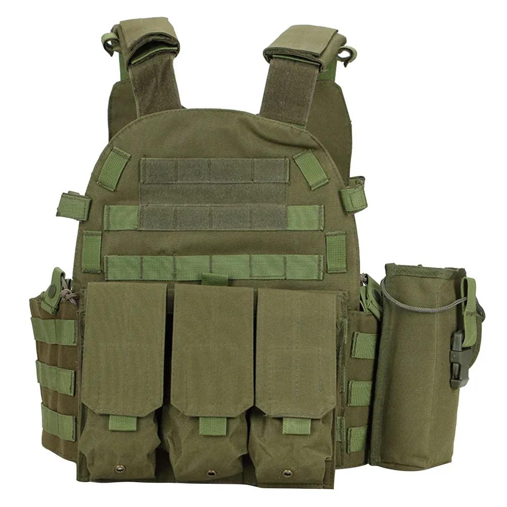 Colete portador de placa camuflada, multifuncional, paintball, airsoft, ajustável, masculino, feminino, equipamento de combate para ciclismo ao ar livre - Image 1