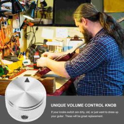 2 pçs botão de som guitarra potenciômetro controle volume exclusivo botões amplificador liga alumínio - Image 3