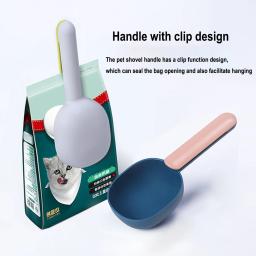 Multifuncional saco de selagem alimentação colher ferramenta criativa copo de medição pet fornecimentos gato e cão comida pá, saco de selagem clip colher - Image 3