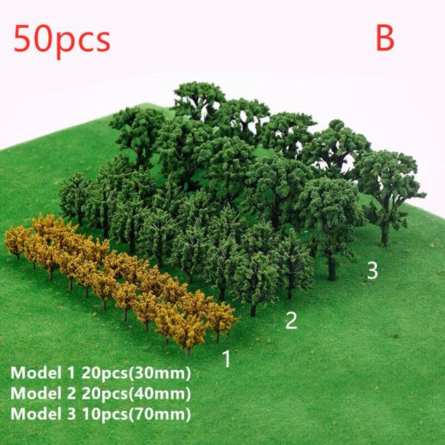 Mini Árvores Artificiais para Cenários em Mesa de Areia e Layouts de Trem: Materiais Didáticos e Brinquedos Criativos