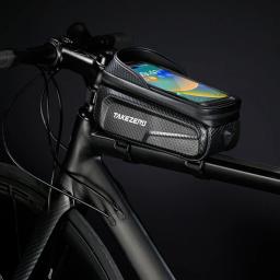 Bicicleta Saco Impermeável Touch Screen Ciclismo Saco Top Front Tube Frame Bag Road Bike Phone Mount Bag Phone Case Acessórios para bicicletas - Image 2