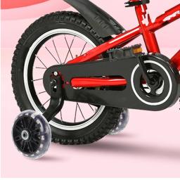 Rodas de bicicleta roda de treinamento crianças flash traseiro silencioso Polegada mudo substituição estabilizador led luz sino universal - Image 4