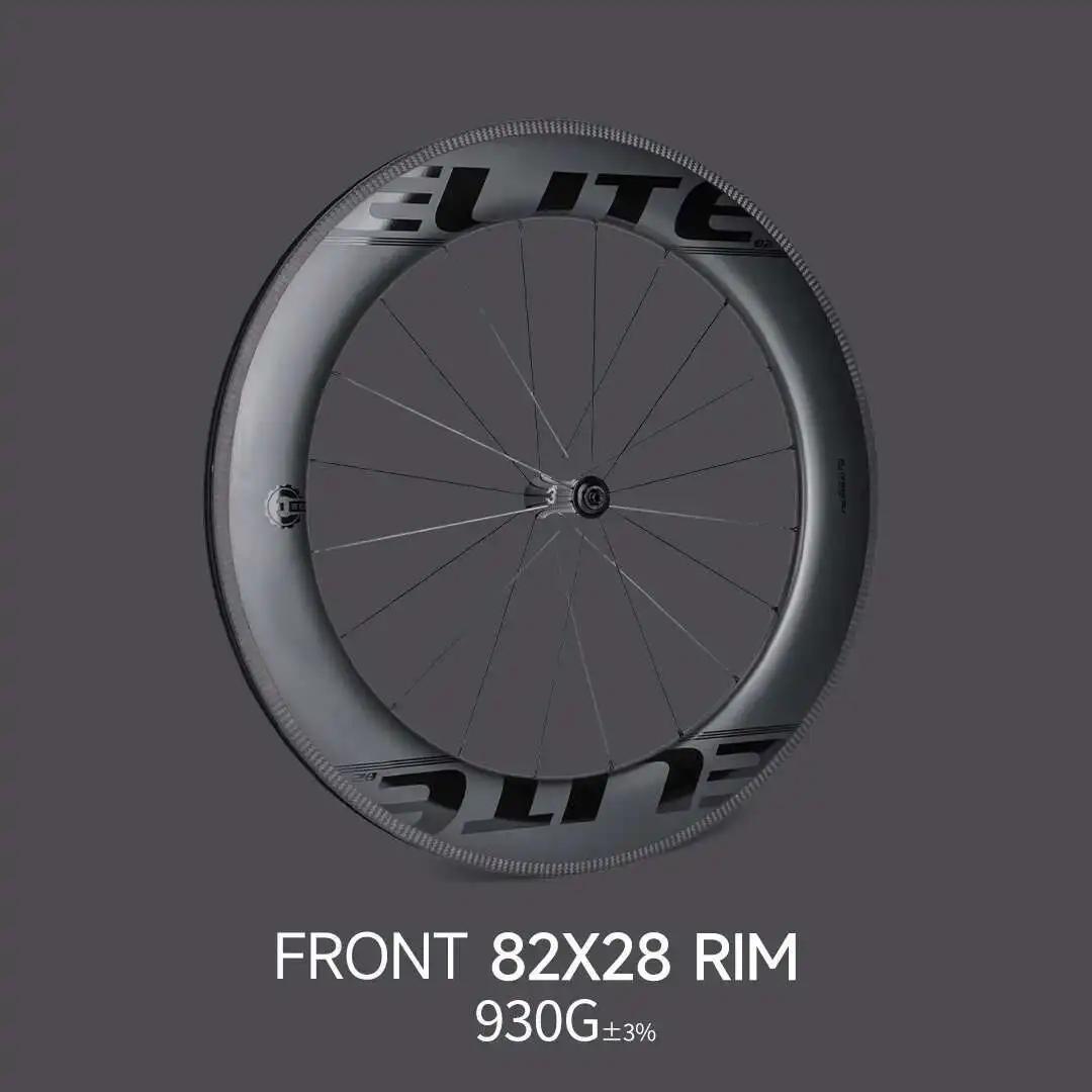 ELITEWHEELS AERO-TT Rodas de fibra de carbono Triathlon Wheelst V Brake Tubeless Clincher Wheel para TT Bike Racing - Image 1